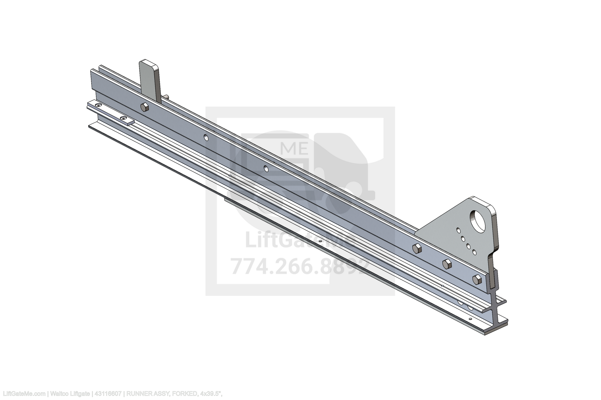 Waltco Liftgate Part Number 43116607 | runner assy, forked, 4x39.5