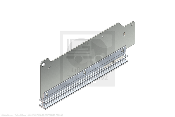 Waltco Liftgate Part Number 45016755 | runner assy, frkd, ptn, c/s