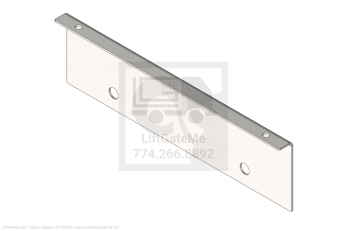 This is an image for a Waltco liftgate Licence Plate Bracket Ptn 8.5