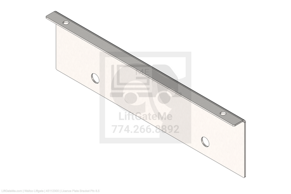 This is an image for a Waltco liftgate Licence Plate Bracket Ptn 8.5