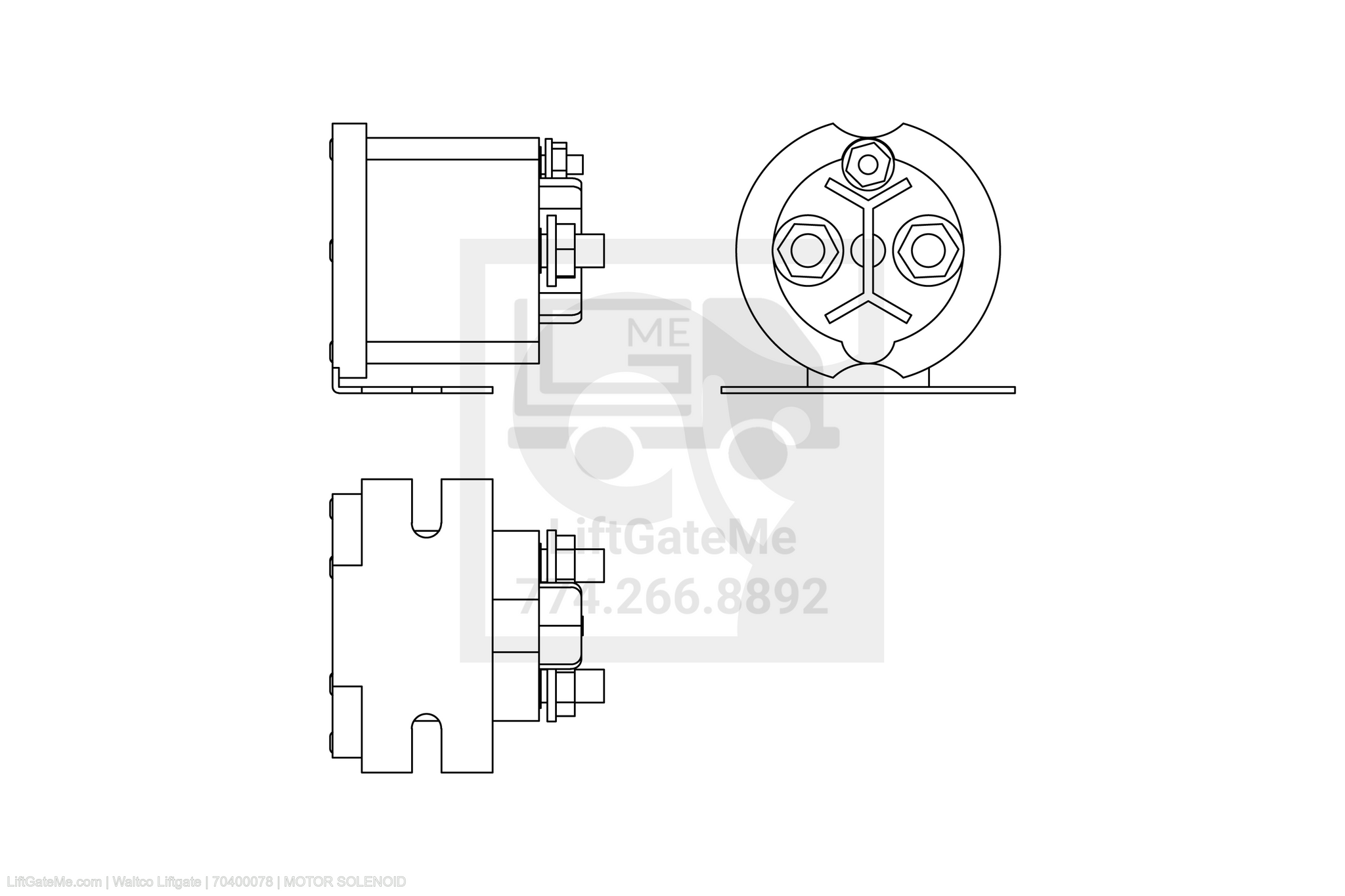 Waltco Liftgate Part Number 70400078 | motor solenoid