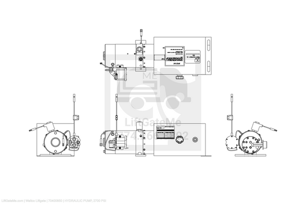 Waltco Liftgate Part Number 70400850 | hydraulic pump, 2700 psi