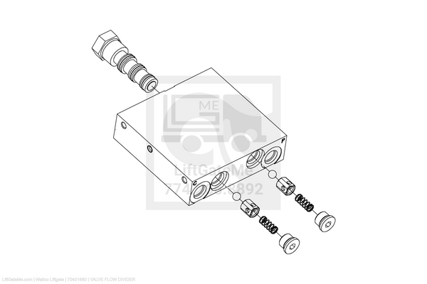Waltco Liftgate Part Number 70401680 | valve flow divider