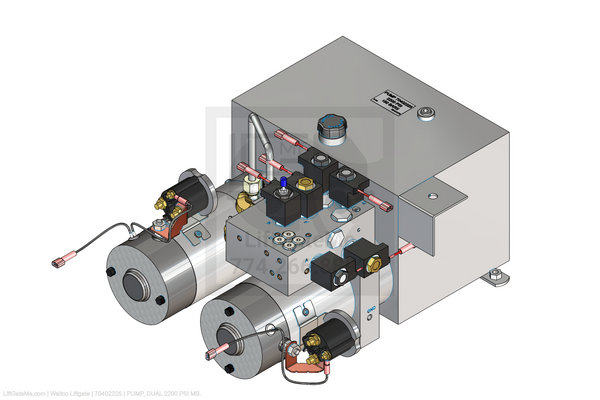 Waltco Liftgate Part Number 70402225 | pump, dual 2200 psi mb.