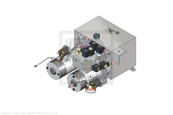 Waltco Liftgate Part Number 70402250 | pump, dual 1800 psi mb.