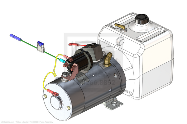 This is an image for a Waltco liftgate Pump Assembly