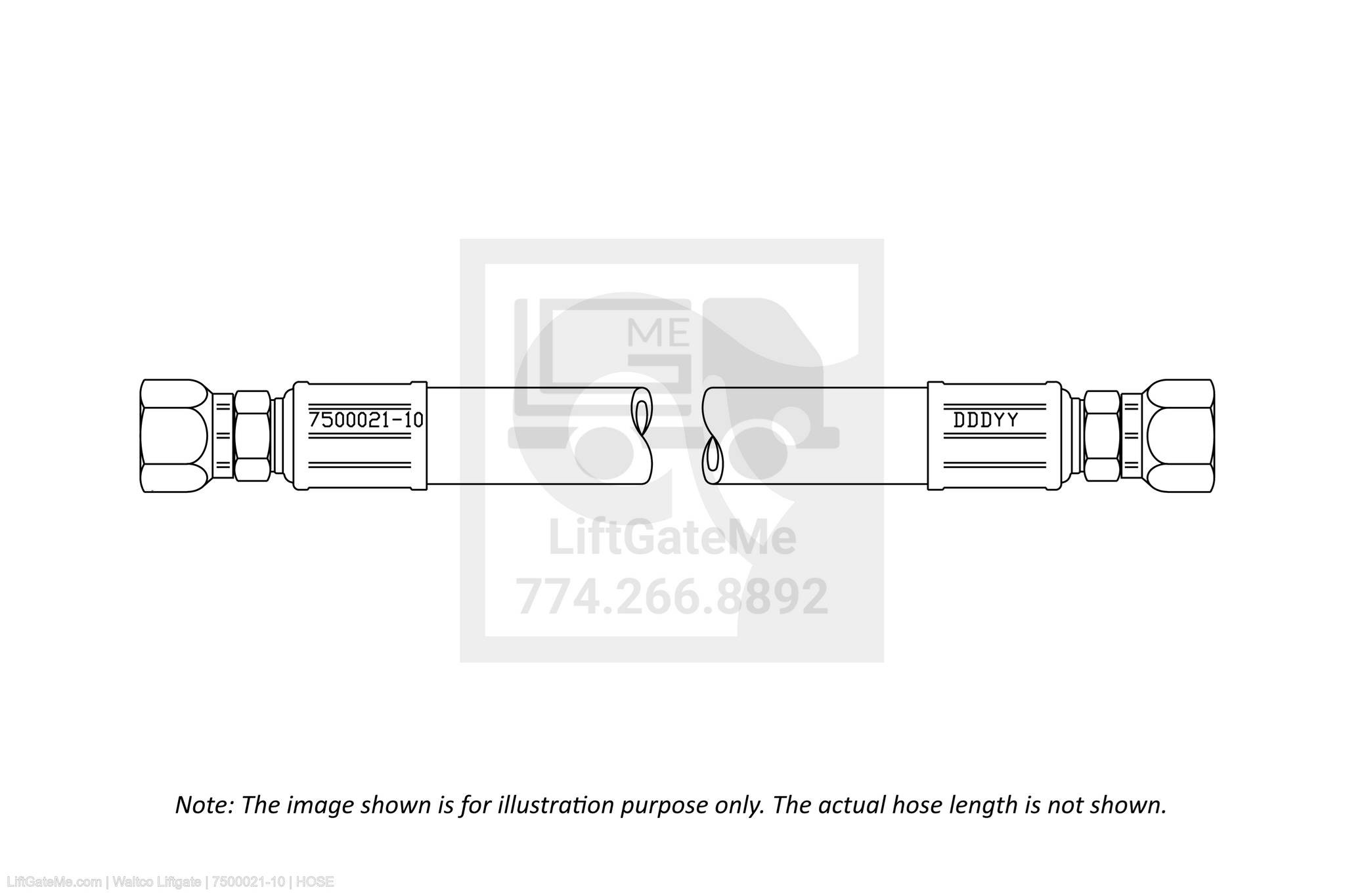 Waltco Liftgate Part Number 7500021-10 | hose