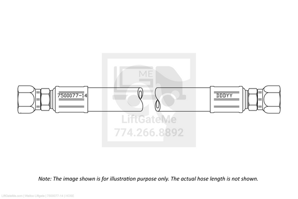 Waltco Liftgate Part Number 7500077-14 | hose