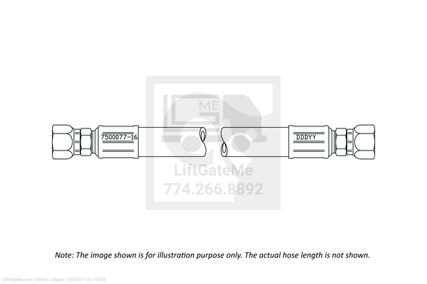 Waltco Liftgate Part Number 7500077-16 | hose