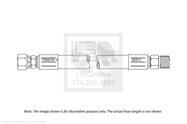 Waltco Liftgate Part Number 7500078-2 | hose