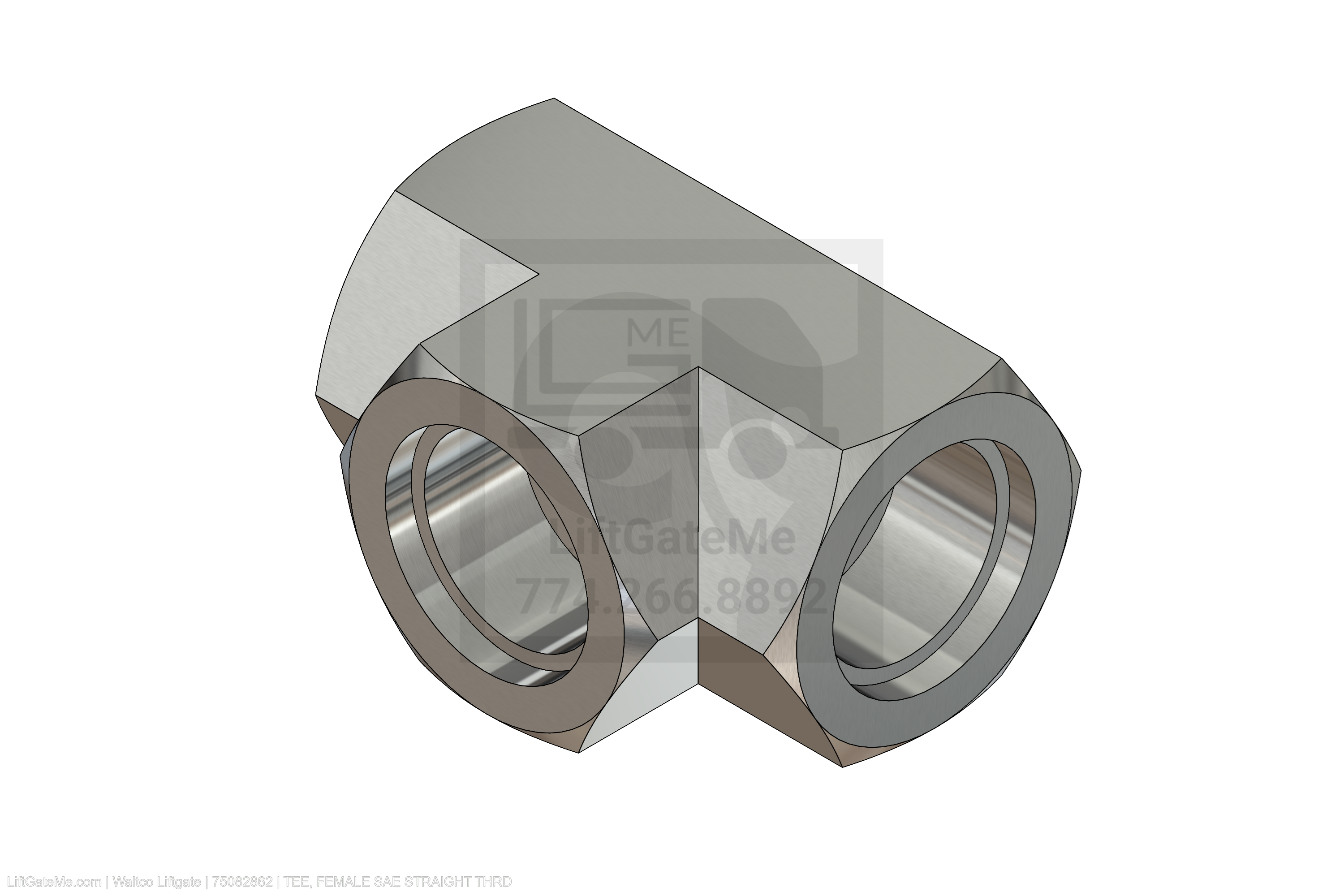 Waltco Liftgate Part Number 75082862 | tee, female sae straight thrd