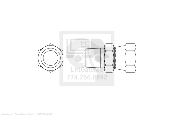 Waltco Liftgate Part Number 75082912 | adapter, swivel