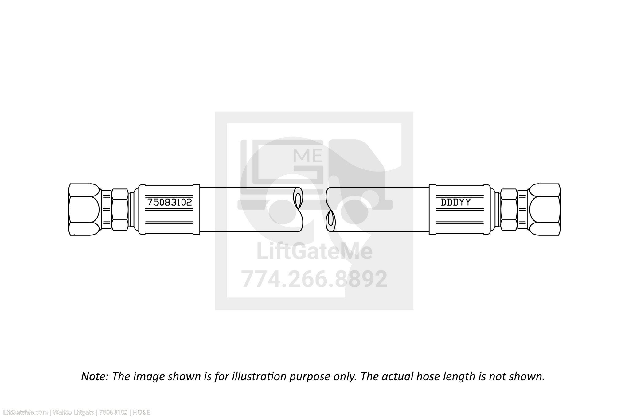 Waltco Liftgate Part Number 75083102 | hose
