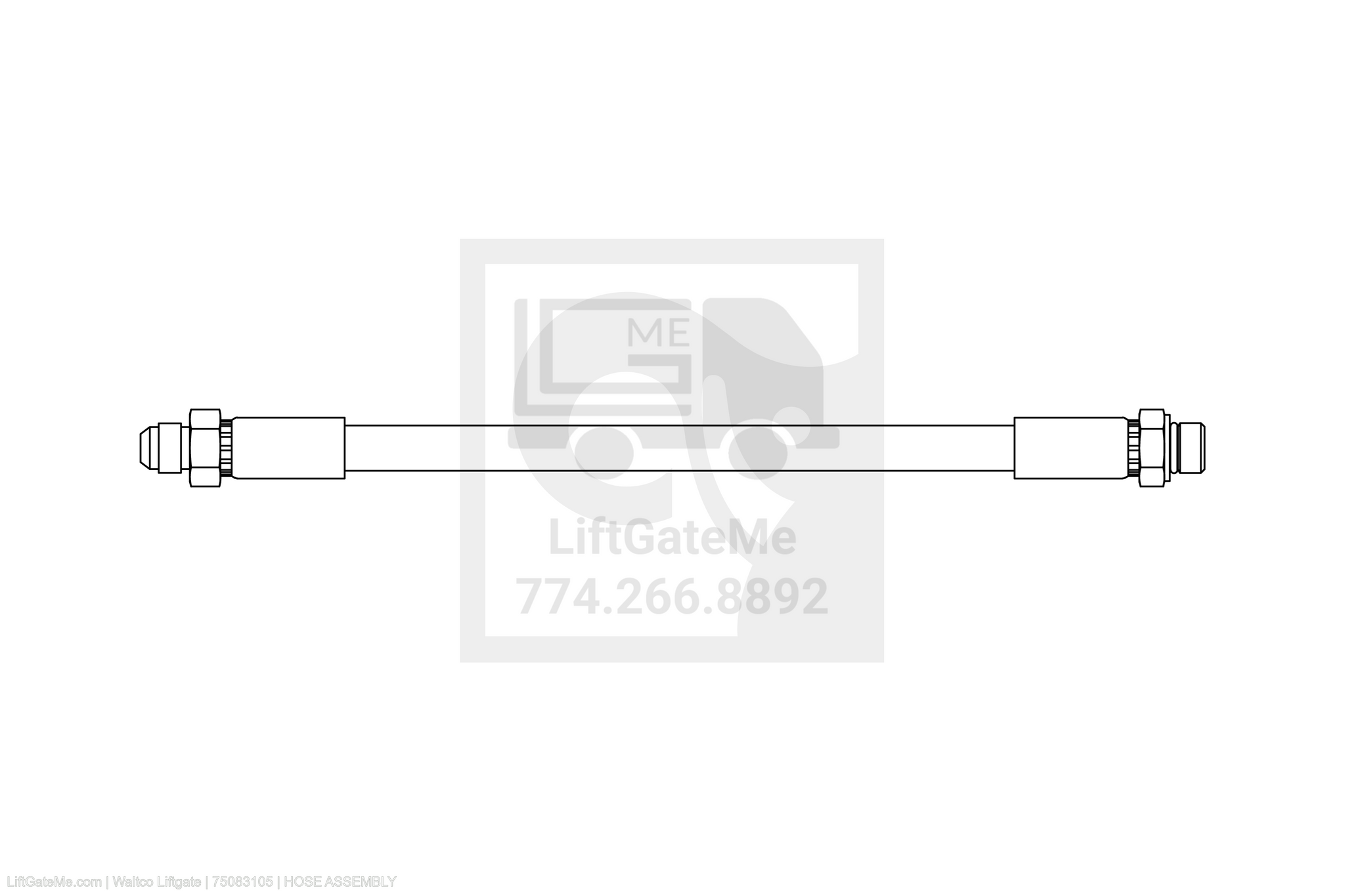 Waltco Liftgate Part Number 75083105 | hose assembly
