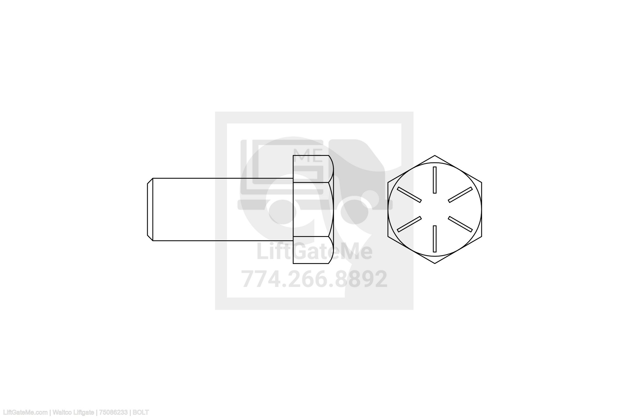 Waltco Liftgate Part Number 75086233 | bolt
