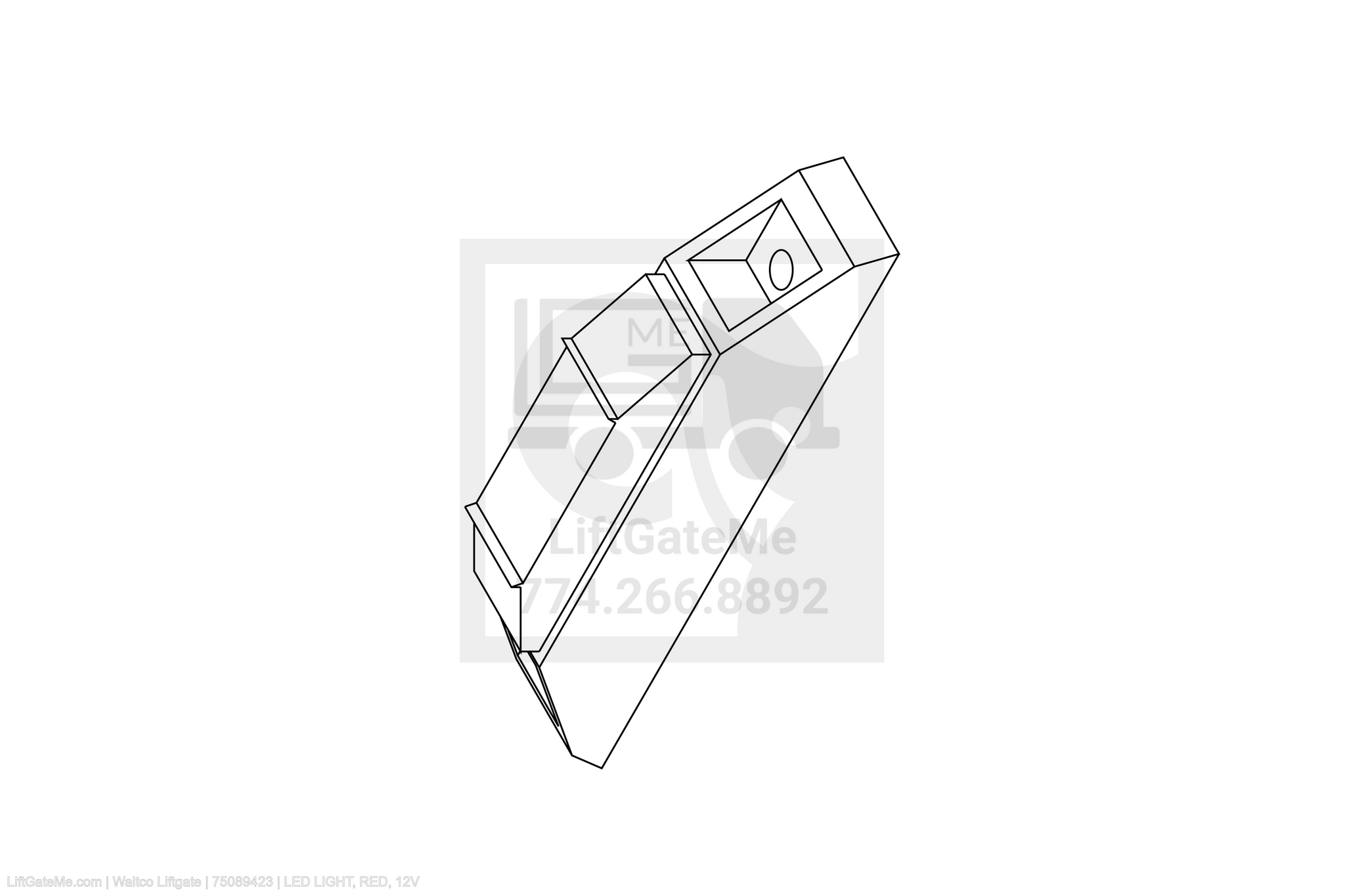 Waltco Liftgate Part Number 75089423 | led light, red, 12v