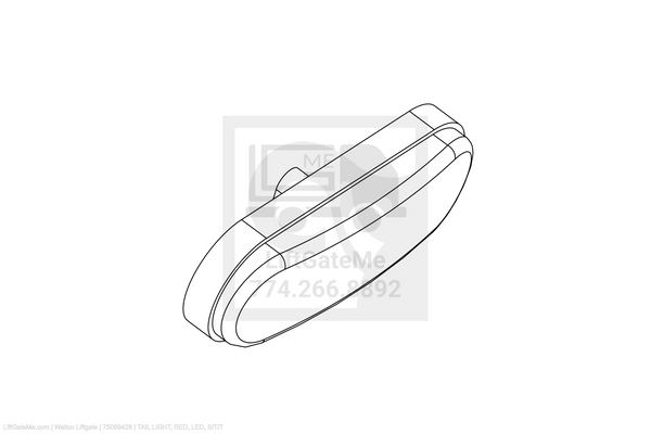 Waltco Liftgate Part Number 75089428 | tail light, red, led, s/t/t