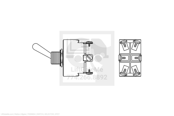 Waltco Liftgate Part Number 75089804 | switch, selector, dpdt