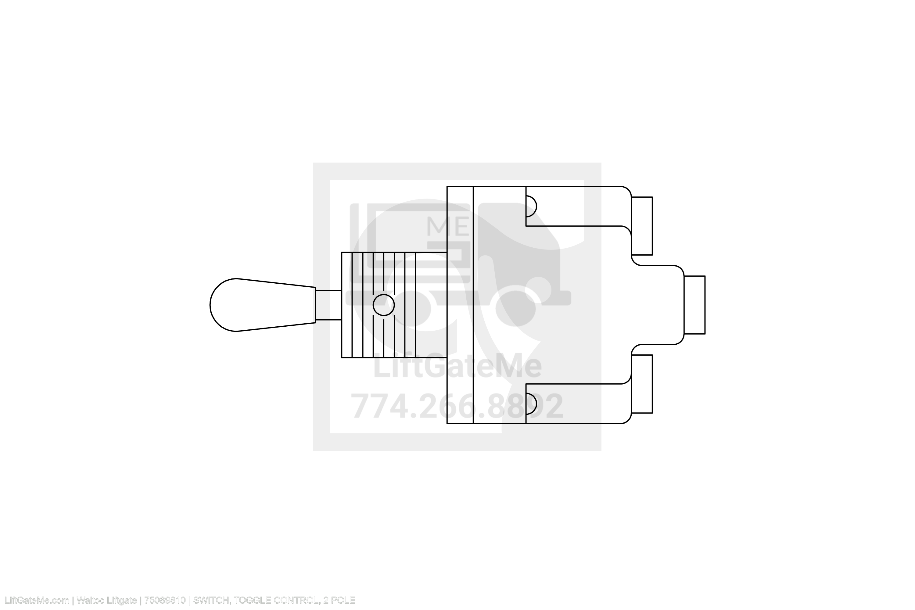 Waltco Liftgate Part Number 75089810 | switch, toggle control, 2 pole
