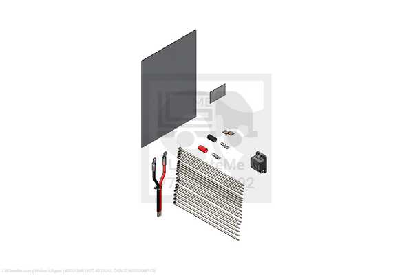 Waltco Liftgate Part Number 80001346 | kit, #2 dual cable w/200amp cb