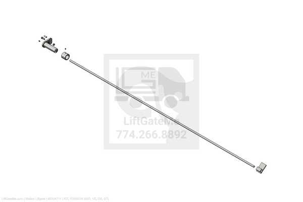 Waltco Liftgate Part Number 80004711 | kit, torsion bar, 1/2, ds, stl