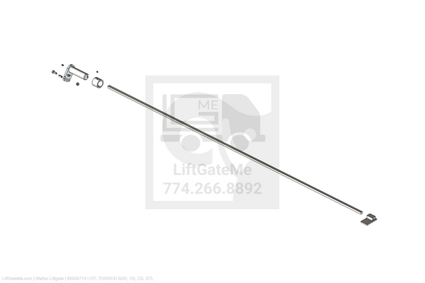 Waltco Liftgate Part Number 80004713 | kit, torsion bar, 1/2, cs, stl