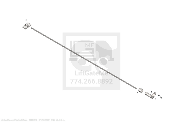 Waltco Liftgate Part Number 80004717 | kit, torsion bar, 3/8, cs, al