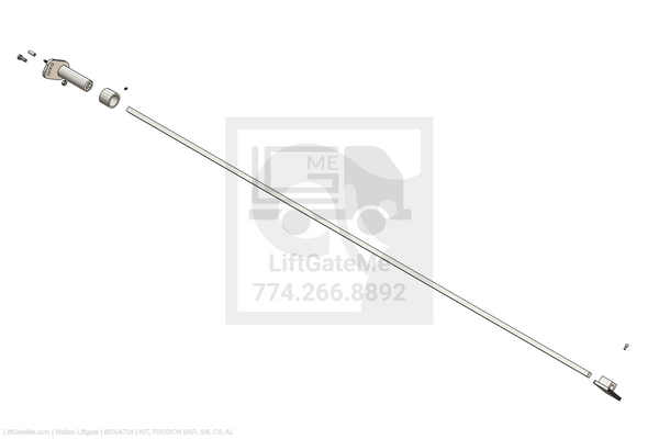 Waltco Liftgate Part Number 80004724 | kit, torsion bar, 5/8, cs, al
