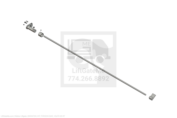 Waltco Liftgate Part Number 80004726 | kit, torsion bar, 1/2x70 ds st