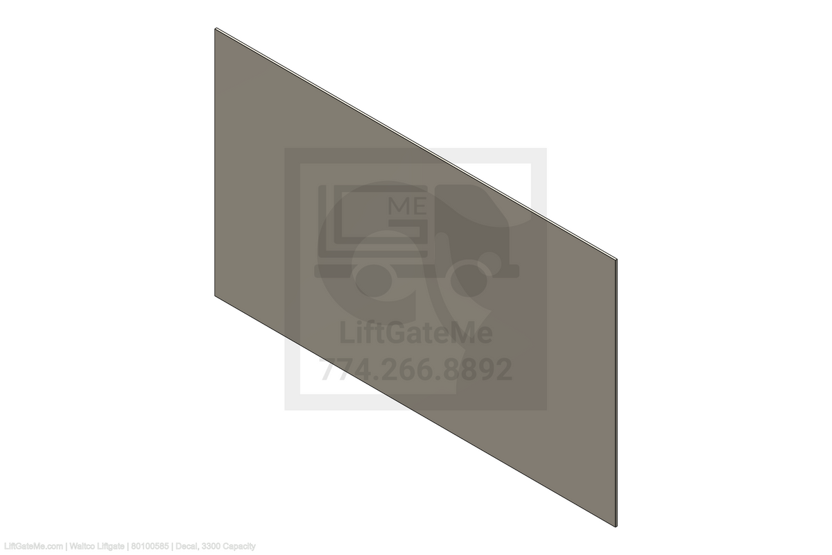 This is an image for a Waltco liftgate Decal, 3300 Capacity