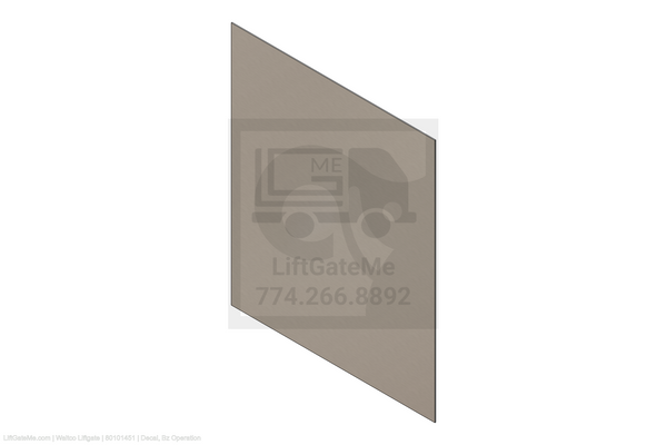 This is an image for a Waltco liftgate Decal, Bz Operation