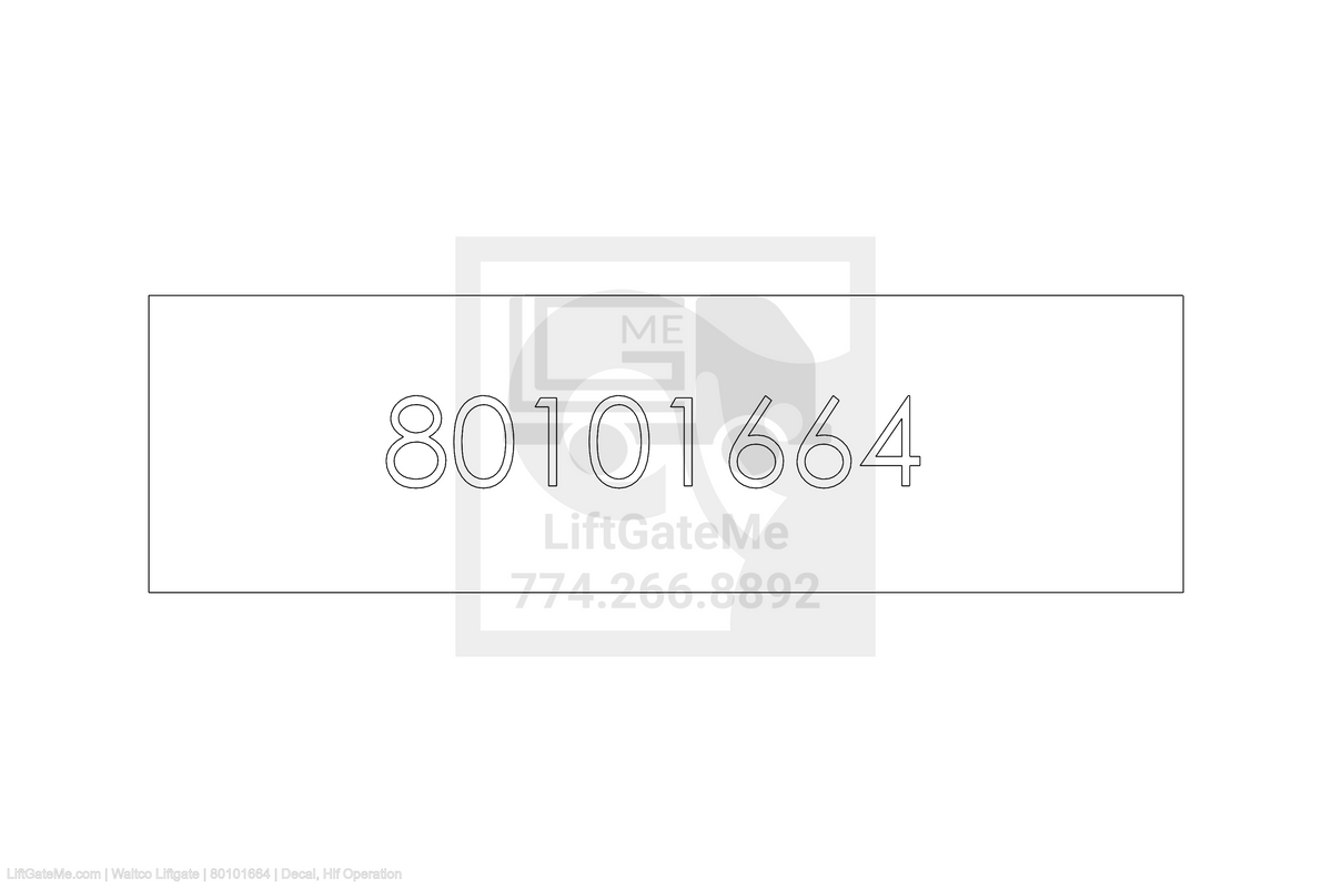 This is an image for a Waltco liftgate Decal, Hlf Operation