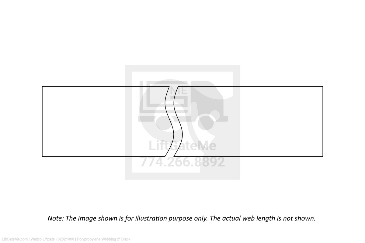 This is an image for a Waltco liftgate Polypropylene Webbing 2" Black
