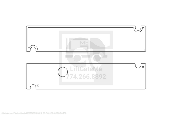 Waltco Liftgate Part Number 85803453 | fcb,10 ga, roller guard,ds,2pc