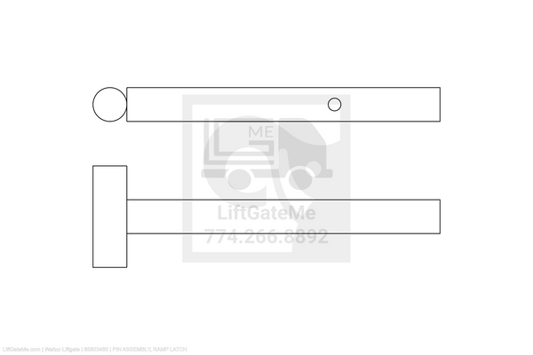 Waltco Liftgate Part Number 85803485 | pin assembly, ramp latch