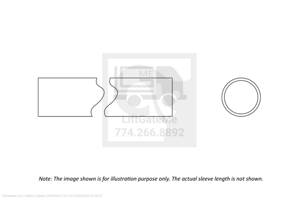 Waltco Liftgate Part Number 85803542 | nylon abrasion sleeve
