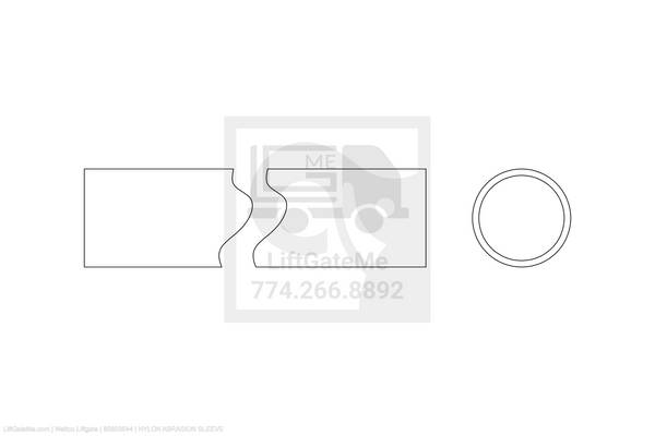 Waltco Liftgate Part Number 85803544 | nylon abrasion sleeve