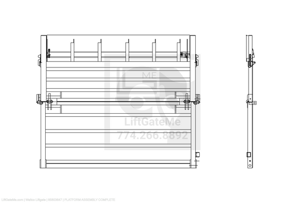Waltco Liftgate Part Number 85803647 | platform assembly complete