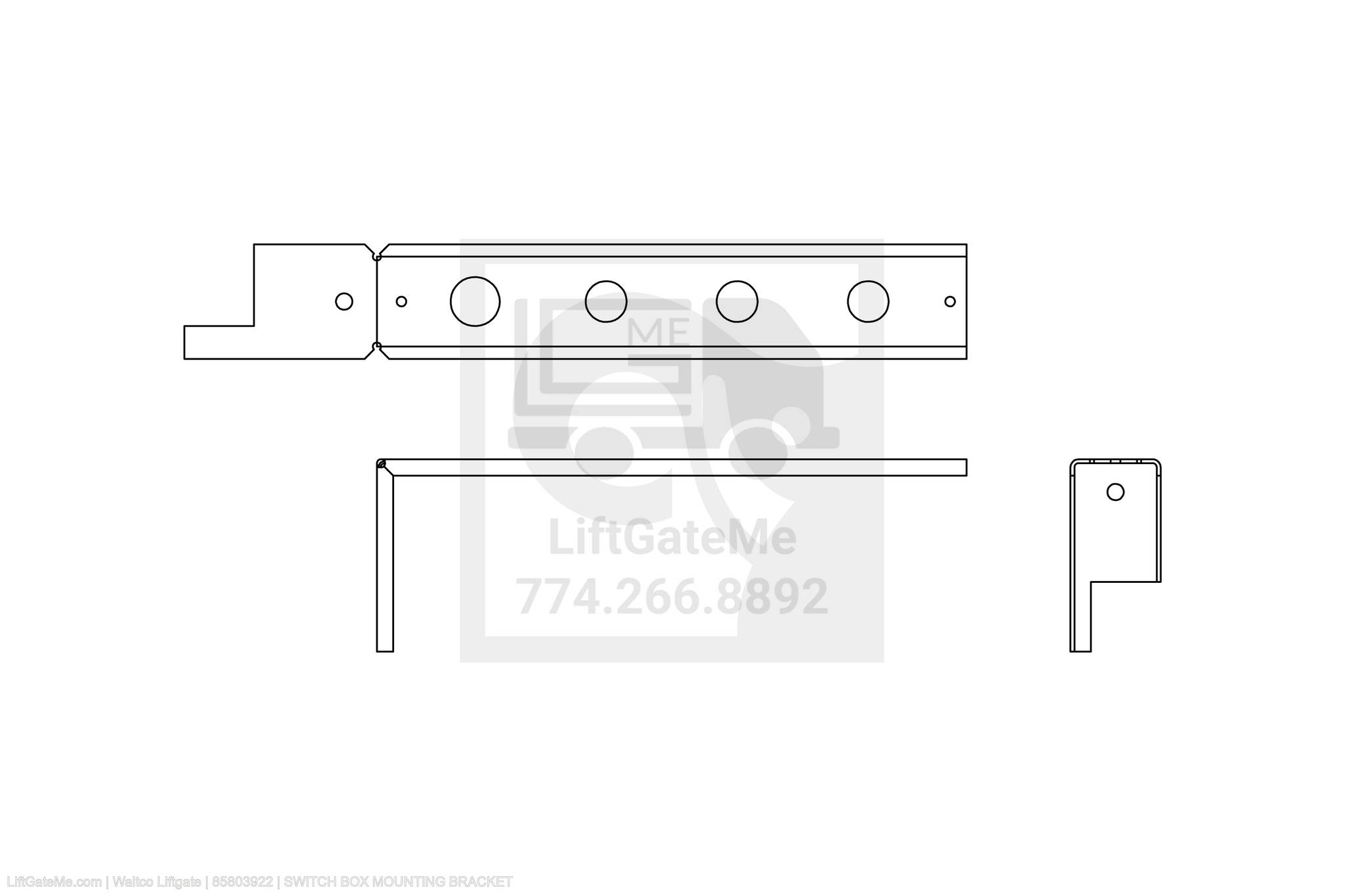 Waltco Liftgate Part Number 85803922 | switch box mounting bracket