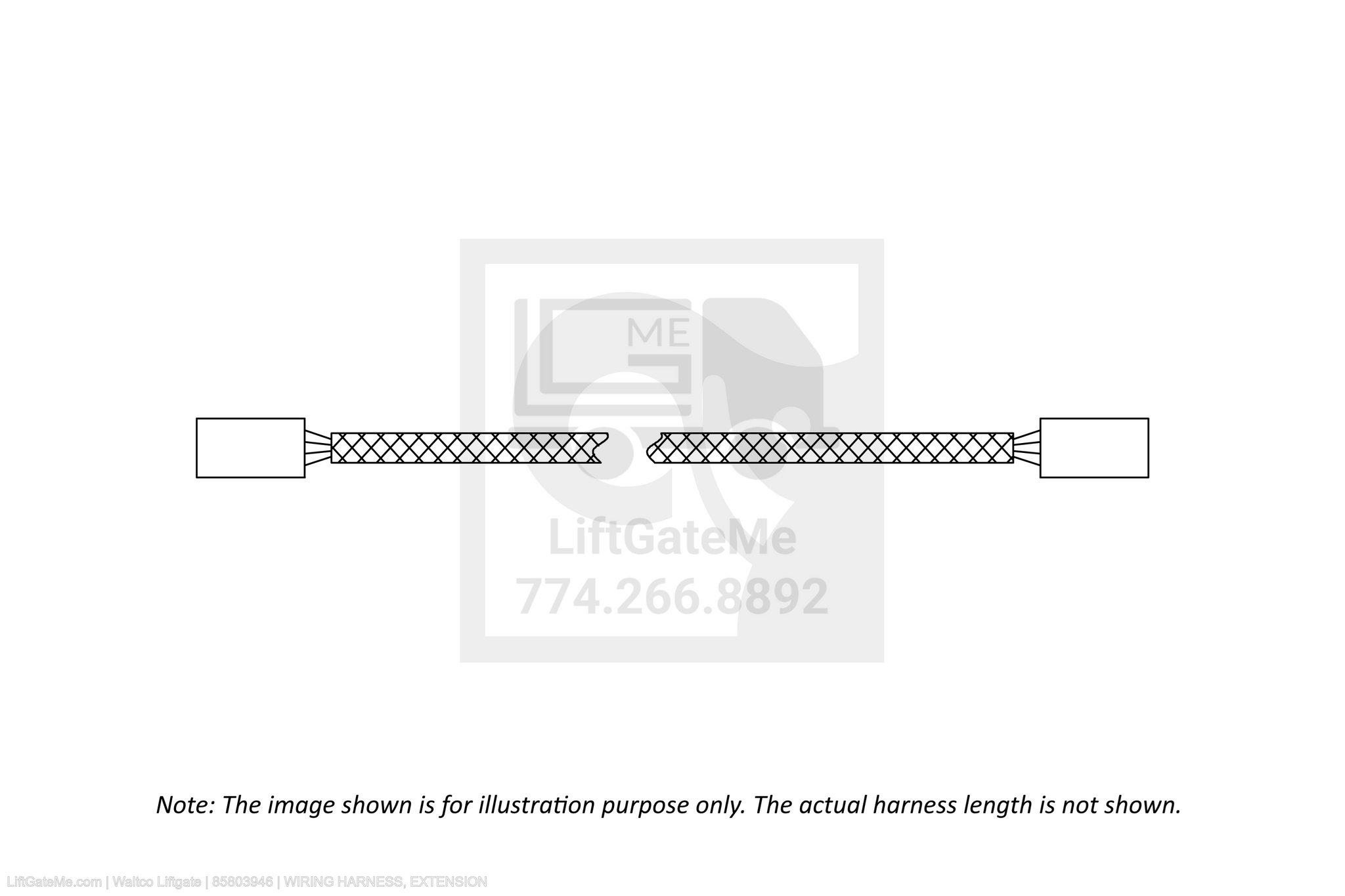 Waltco Liftgate Part Number 85803946 | wiring harness, extension