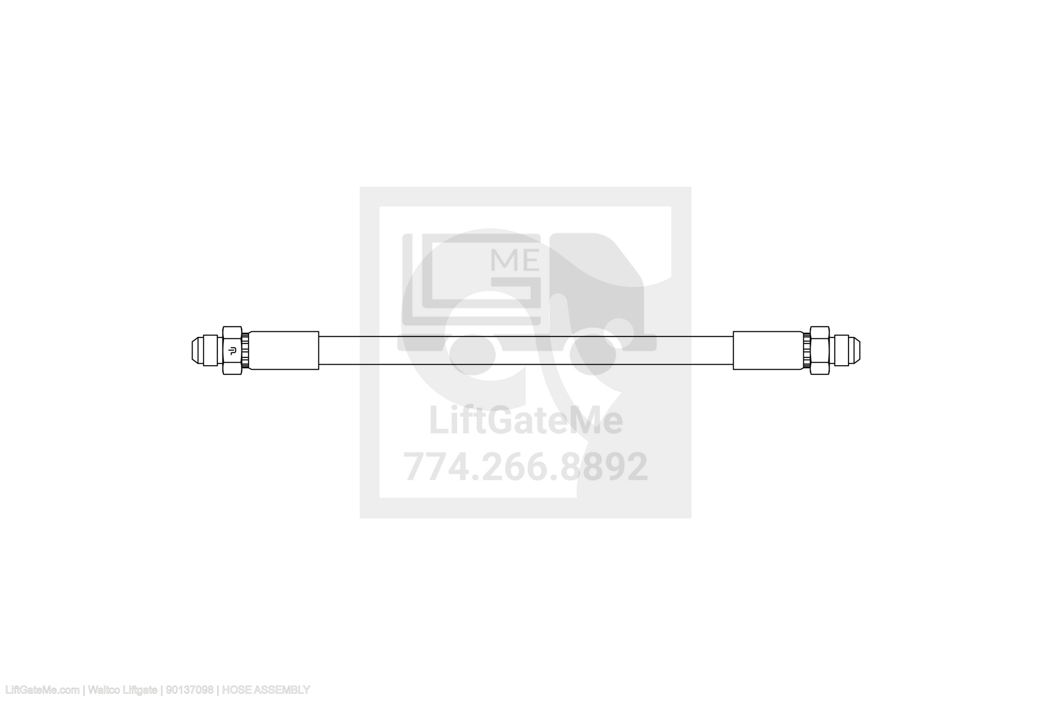 Waltco Liftgate Part Number 90137098 | hose assembly