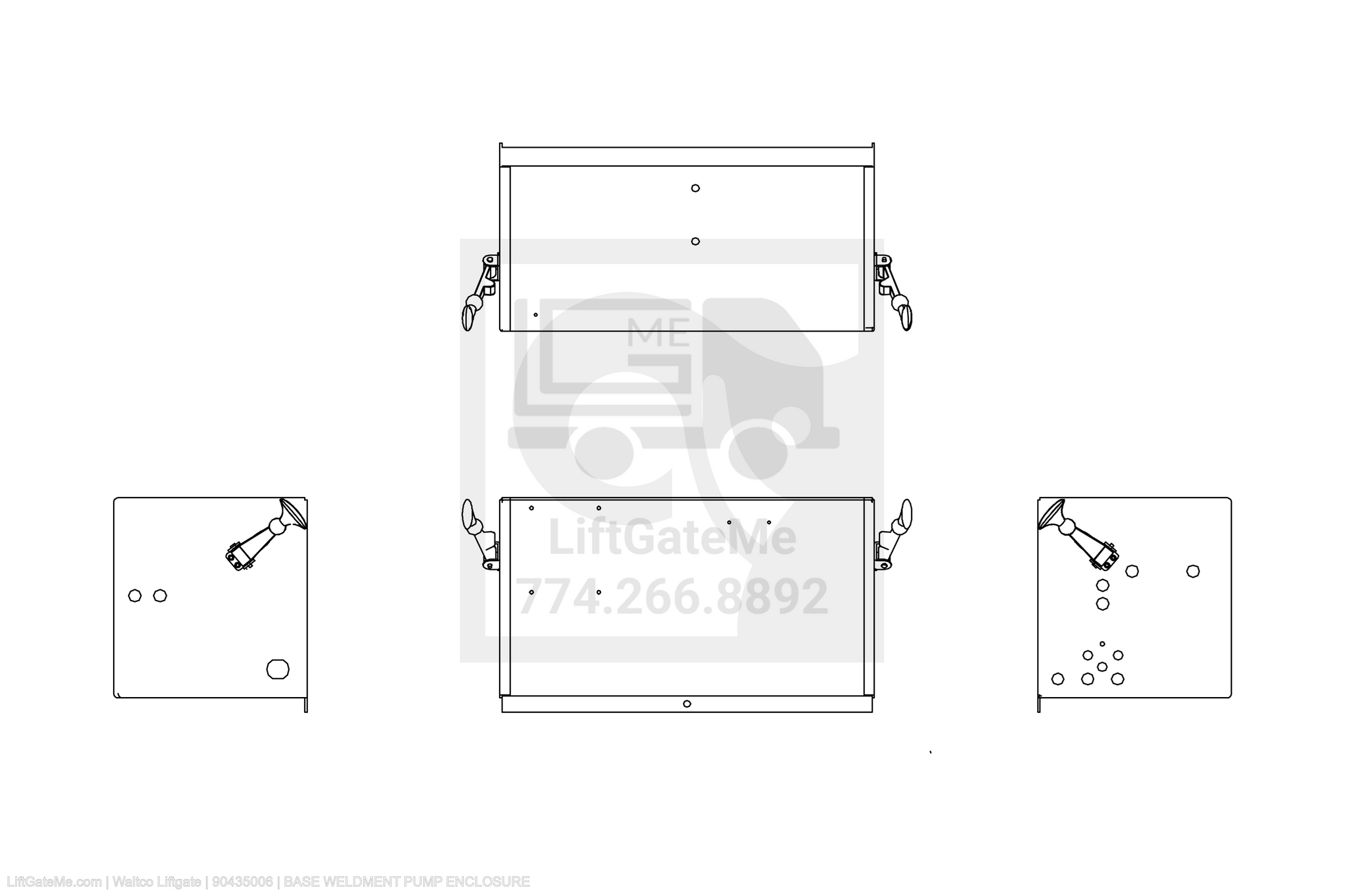 Waltco Liftgate Part Number 90435006 | base weldment pump enclosure