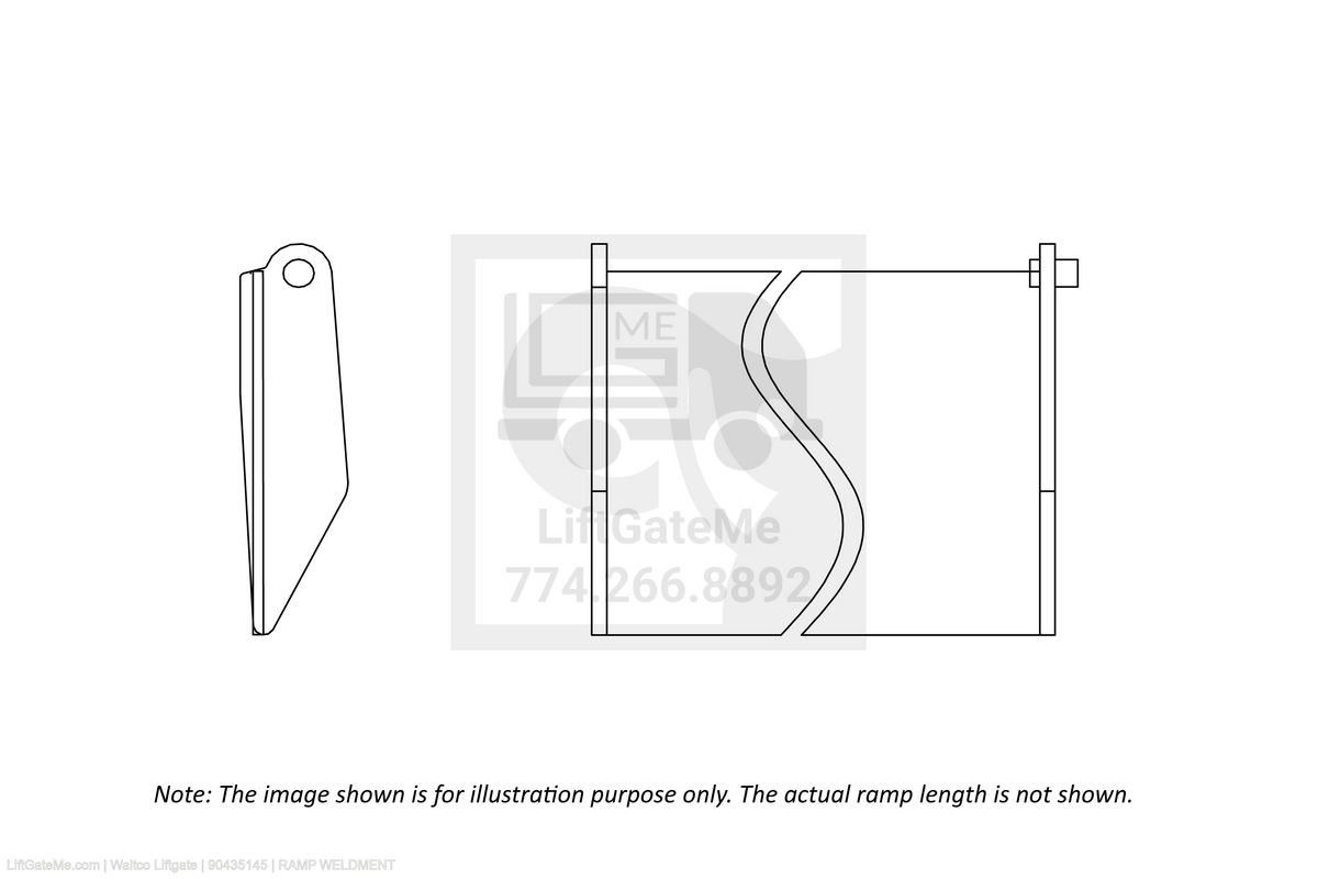 Waltco Liftgate Part Number 90435145 | ramp weldment