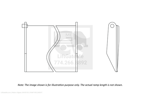 Waltco Liftgate Part Number 90435150 | ramp weldment