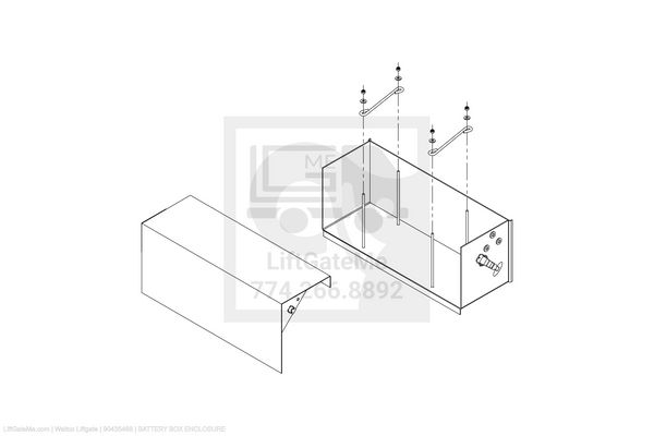 Waltco Liftgate Part Number 90435468 | battery box enclosure