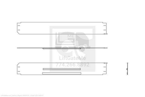 Waltco Liftgate Part Number 90908191 | ramp weldment