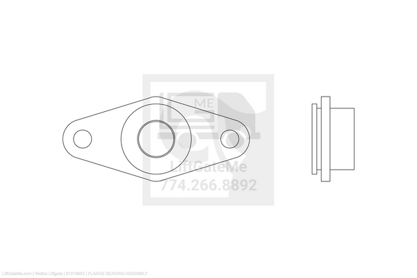 Waltco Liftgate Part Number 91019652 | flange bearing assembly
