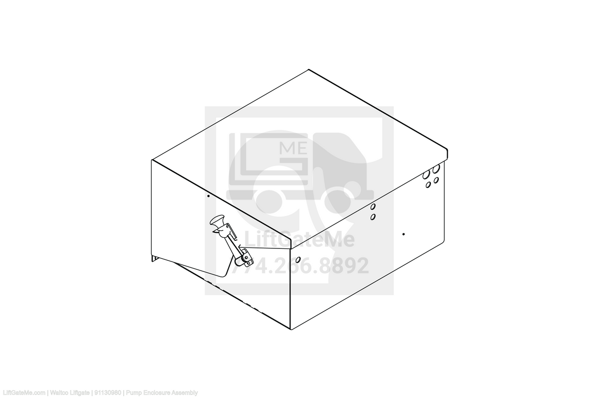 This is an image for a Waltco liftgate Pump Enclosure Assembly