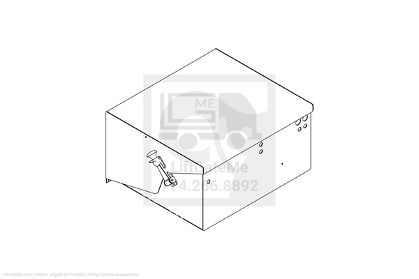 This is an image for a Waltco liftgate Pump Enclosure Assembly
