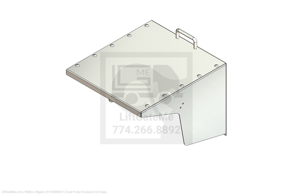 This is an image for a Waltco liftgate Dual Pump Enclosure Lid Assy,